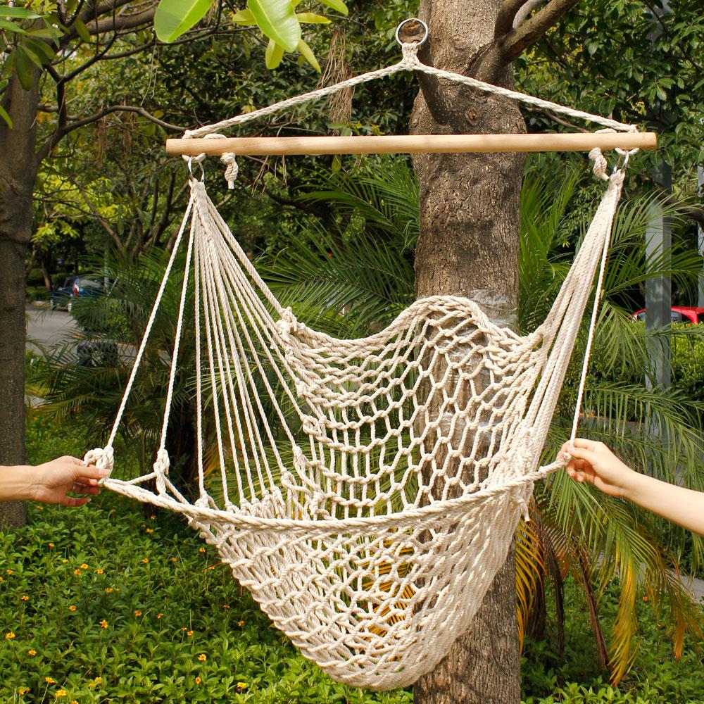 Ktaxon Rope Hammock Swing Seat Cushions Hanging Chair Porch Outdoor Indoor Patio Yard - image 4 of 8
