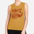 thumbnail image 2 of Dibs On The Cowboy Women's Muscle Tank Medium Antique Gold, 2 of 5