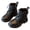 Black, variant on Toddler Ankle Boots for Boys Plain Baby Autumn Boots Fashion Suede Leather Lace Up Shoes Winter Waterproof Shoes Snowy Boots kids