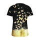 thumbnail image 5 of Puntoco 2024, tops a la moda de verano para mujer, blusas informales holgadas con estampado de cuello en V de verano para mujer, blusas con botones y cuello en V de manga corta, tops, 5 of 5