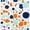 Blue Orange, variant on 46Ft Purple Blue Silver Polka Dot Paper Circle Garland Streamer, Frozen Theme Hanging Decor for Birthday, Winter Wonderland, Christmas, Wedding & Baby Shower Party