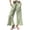 EL66_Green, variant on Womens Wide Leg Plaid Pants Elastic High Waisted Ruffle Hem Palazzo Pants with Pockets Button Down Lounge Trousers Red S