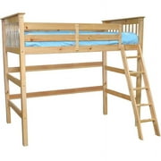 Humboldt Full High Loft Bed with Angled Ladder Natural