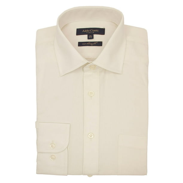 Camisa Hueso Manga 2 3 Cuello 17.0 Aldo Conti Black Camisa Aldo Conti Black V0610HUE 70 Poliester 30 Algodon Walmart en linea