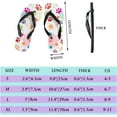 thumbnail image 2 of Dreamtimes Flip Flops Cute Colorful Dog Paw Prints Thong Slip On Slippers Beach Summer Sandals for Women Men Boy Girl Kid, 2 of 5
