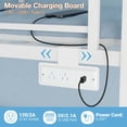 thumbnail image 6 of Twin Over Twin Bunk Bed with Storage Stairs, Movable Charging Station and LED Lights, White, 6 of 9