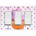 thumbnail image 1 of Metal Light Switch Plate Cover Pastel Purple Cupcake Heart Wallpaper CAK035, 1 of 13