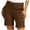 #1_Brown, variant on Clearance Womens Summer Bermuda Golf Shorts Quick Dry Active Shorts With Pockets Elastic High Waist Short Pant Baggy Relaxed Fit Lounge Breathable Sweat-Pant Trends 2025