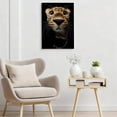 thumbnail image 2 of Cute Leopard Close-Up Portrait Framed Canvas Wall Art - Adorable Wild Cat Print For Living Room, Bedroom, Office Decor 24*36inch(60*90cm), 2 of 6