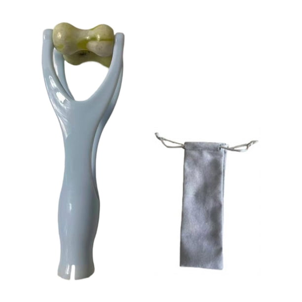 Masajeador de dedos, muñeca y mano, ejercitador de dedos con rodillos dobles, rodillo para articulaciones de mano para usuarios de computadoras con Azul