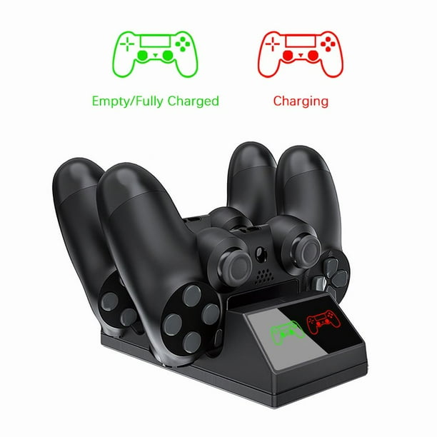 Ps4 Controller Station Dual Dock With 2 Micro Usb Charging Dongles For Ps4 Ps4 Slim Ps4 Pro Controller Walmart Com Walmart Com