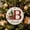 B, variant on Round Alphabet Santa Christmas Ornament, Glitter Background Acrylic Pendant, Double-Sided Print Initial Letter Ornament, Personalized Christmas Tree Decoration, Custom Holiday Gift