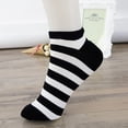 thumbnail image 3 of Tiqkatyck No Show Socks Clearance, 1 Pair Women and Men Comfortable Stripe Cotton Sock Slippers Short Ankle Socks B Compression Socks for Women Crew Socks for Women No Show Socks Womens B One Size, 3 of 3