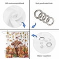 thumbnail image 4 of Thanksgiving Cattle Shower Curtain, Waterproof Shower Curtains for Bathroom, Fall Harvest Pumpkin Corn Leaves Autumn Washable Fabric Bathtub Curtain Set Bath Decor with 12 Hooks Stall 36"x72", 4 of 8