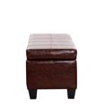 thumbnail image 6 of WestinTrends 42" Inch Faux Leather Storage Ottoman Bench for Living Room Bedroom Furniture, Espresso, 6 of 13