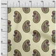 thumbnail image 1 of oneOone Organic Cotton Poplin Twill Fabric Paisley Block Decor Fabric Printed BTY 42 Inch Wide, 1 of 4