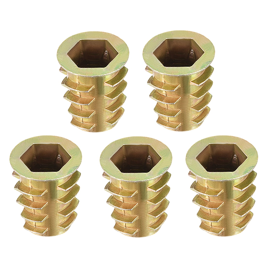 Threaded Insert Nuts Zinc Alloy Hex Socket M10 Internal Threads 20mm