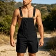 thumbnail image 2 of WAYUTE Overalls for Men Casual Sleeveless Solid Color Wide Straps Jumpsuit with Front Pocket for Lightweight Summer Outdoor Activities, 2 of 5