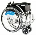 thumbnail image 3 of Karman S-115 Ergonomic Ultra Lightweight Manual Wheelchair with Quick Release Axles, Pearl Silver, 16" Seat Width, 3 of 4
