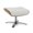 Baja Stone, variant on Jennifer Taylor Home Jovan 20.5" Mid-Century Modern Genuine Leather Footstool Ottoman, Cacao Espresso Brown Leather