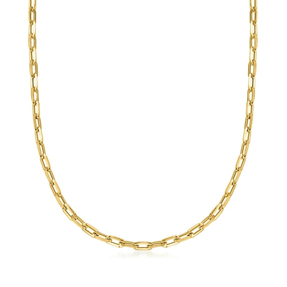 Ross-Simons Italian 14kt Yellow Gold Paper Clip Link Necklace, Women's, Adult