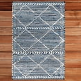 thumbnail image 6 of Handknotted Denim Textured Cotton Polyester Flatweave Kilim Rug, 6 of 6
