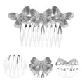 thumbnail image 3 of Unique Bargains 1 Pc Women's Vintage Butterfly Side Comb for Parties Silver Tone Alloy, 3 of 4
