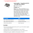 thumbnail image 2 of Audio Amplifier - Compatible with 2015 - 2019 GMC Sierra 2500 HD 2016 2017 2018, 2 of 2