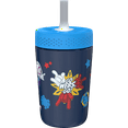 thumbnail image 4 of Zak Designs 12oz Spidey & Friends Kids Straw Tumbler, Stainless Steel Vacuum Insulated Kincaid Tumbler with Silicone Straw Utilizing Leak-Proof Valve, Travel Straw Tumbler, 4 of 11