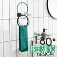 thumbnail image 4 of KOKOSIRI Towel Ring Matte Black Bath Towel Hanger Bathroom Hardware Hand Towels Holder Rack Wall Mounted Stainless Steel, B3010BK, 4 of 7
