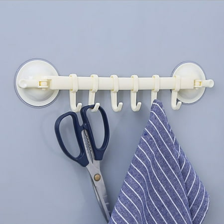 

〖Roliyen〗Kitchen Storage Organization Quality Sucker White Hanger Bathroom Stand Vaccum Top Power Supper Kitchen Hook Kitchen，Dining Bar
