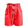 thumbnail image 5 of HBFAGFB Shorts pour Femmes Mode Boutonnée Taille Haute Ajustée Ourlet Irrégulier Rouge Taille G, 5 of 5