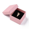 thumbnail image 5 of Square Cardboard Ring Boxes with Sponge Inside Pink 2x2x1-3/8 inch(5x5x3.5cm), 5 of 5