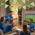 thumbnail image 5 of Soccer Themed Pennant Banner, 7.8 x 11.4 Inch Green Triangle Bunting for Sports Parties, Game Day Decor, 5 of 6