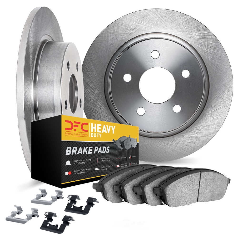 Dynamic Friction Company 6212-54016 DFC Rotors with Heavy Duty Brake Pads includes Hardware