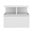 thumbnail image 4 of Glavbiku Floating Nightstand with 1 Drawer,2 Tier Shelf Bedside Table,White Finish,Adult, 4 of 8