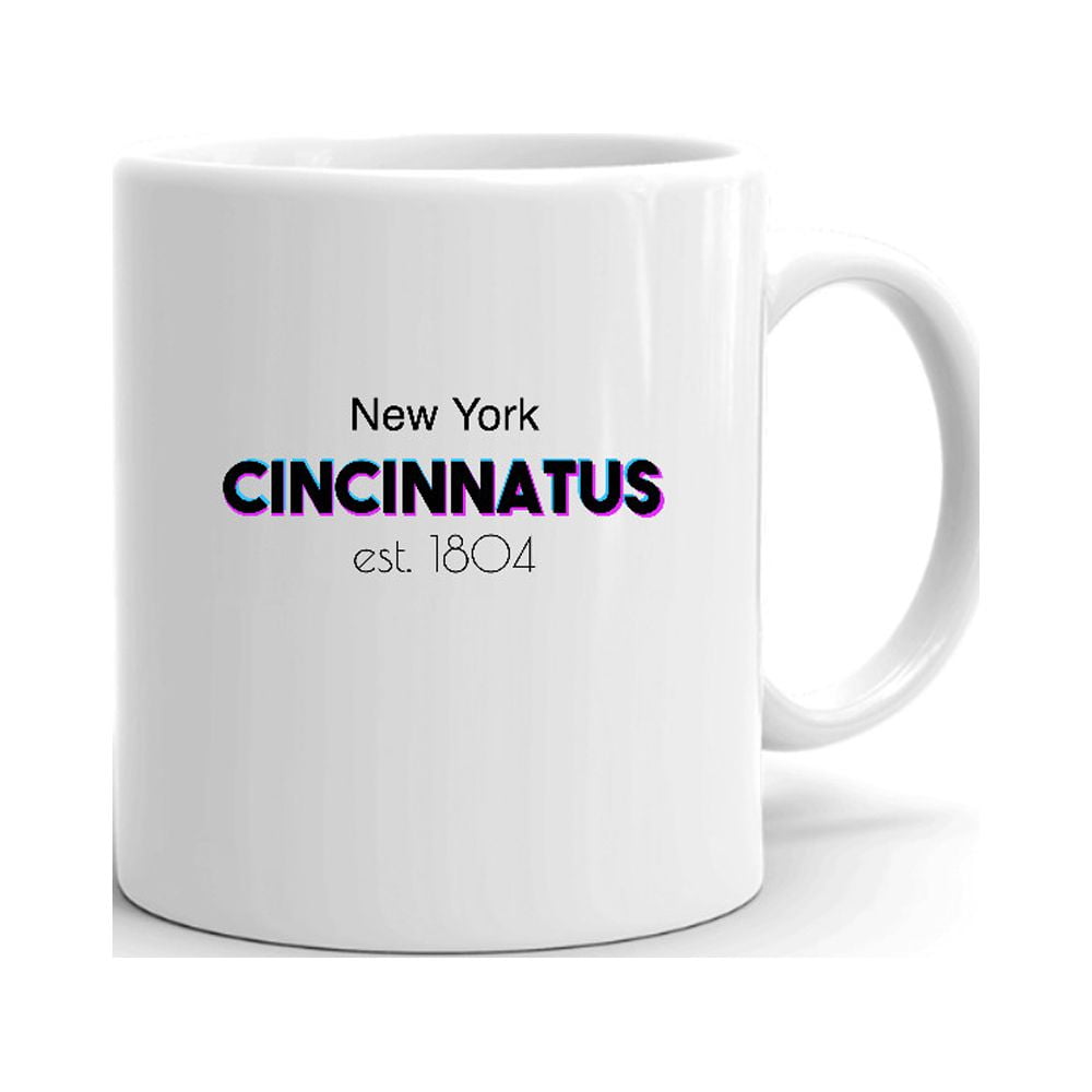 Tri Color Cincinnatus New York Ceramic Dishwasher And Microwave Safe Mug