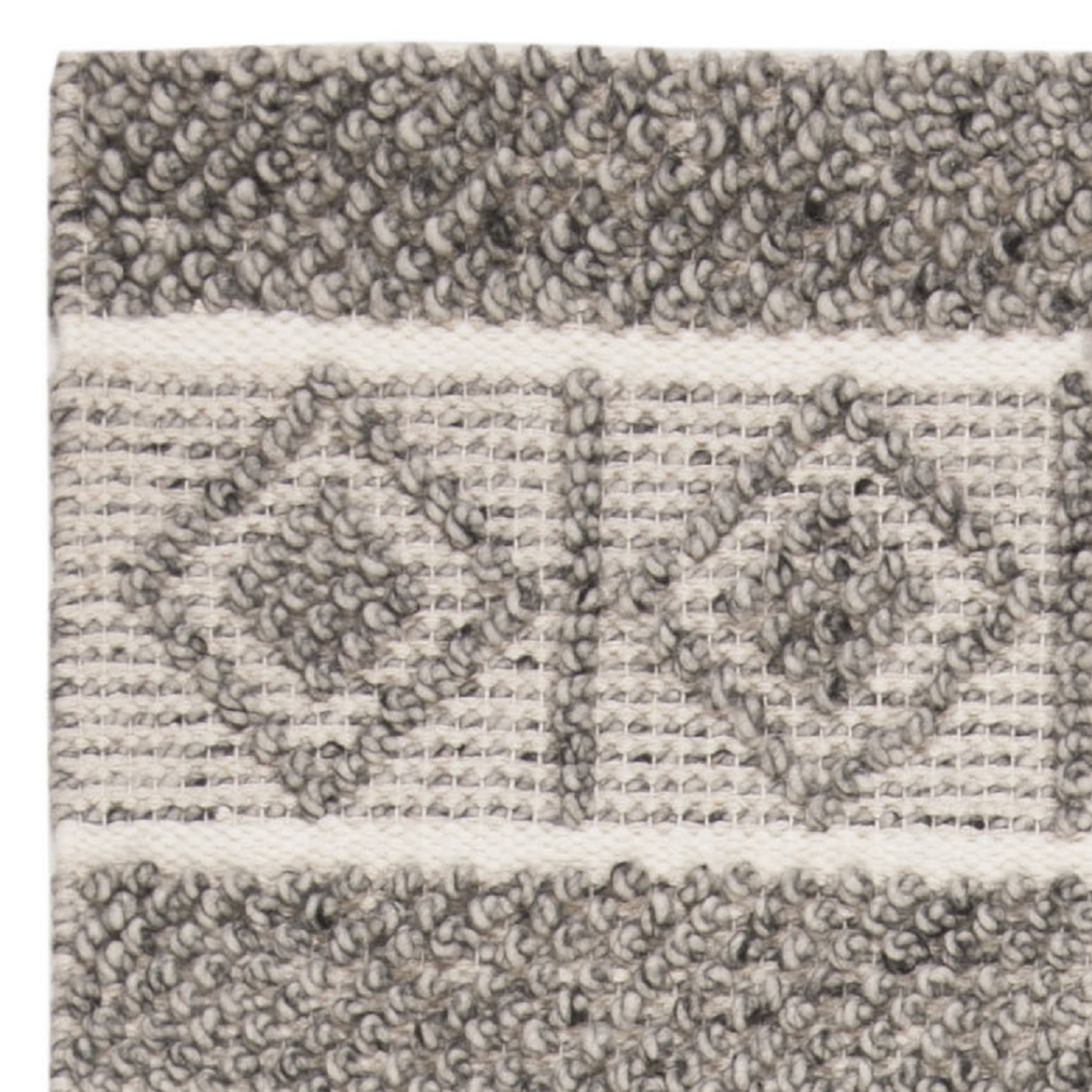 SAFAVIEH Natura Christabella Geometric Runner Rug, Ivory/Grey, 2'3" x 8'