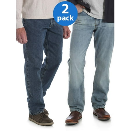 Wrangler Mens Relaxed Fit Jeans 2-Pack