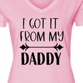 thumbnail image 4 of Inktastic I Got It from My Daddy Women's V-Neck T-Shirt, 4 of 5