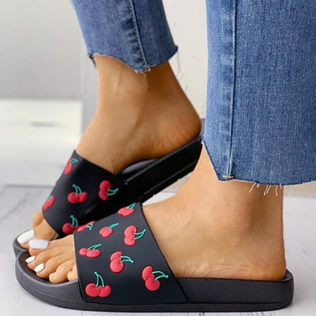 

〖Yilirongyumm〗 Black 40 Slippers For Women Bohemian Slipper Sandals Ladies Slippers Flat Shoes Women s Fashion Women s Slipper