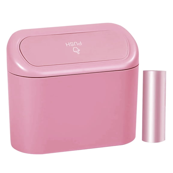Black Car Trash Can with Lid and 15 count Trash Bag, Leak-proof Automotive Garbage Bin, Multipurpose Storage Organizer for Vehicles and Home Office Desktop, Compact Design.