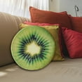 thumbnail image 4 of 3D Fruit Slice Plush Pillows Set - Watermelon, Orange & Kiwi Round Throw Pillows with Memory Foam - Cute Chair Seats, Floor Cushions for Kids Room, Sofa, Bedroom Decor (15.35x15.35x2.76"), 4 of 4