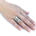 thumbnail image 2 of Lanyjewelry Designer Style 316 Stainless Steel Plain Women's None Tarnish Fashion Ring - Size 11, 2 of 6