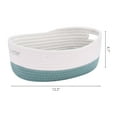 thumbnail image 3 of Unique Bargains Woven Storage Basket Shelf Storage Bin for Home Clothes with Handles Green, 3 of 6
