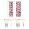 thumbnail image 6 of Spring Floral Blackout Curtains for Bedroom, Modern Watercolor Flowers Botanical Thermal Insulated Kitchen Drapes with Grommets, Light Blocking Window Treatment, 2 Panels 42" x 45", 6 of 7