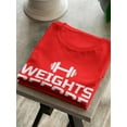 thumbnail image 3 of "Weights Before Dates" Medium Front Quote, Weight Graphic Men T-Shirt, Male Medium, 3 of 4