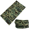 thumbnail image 2 of Multifunctional Multipurpose Tube Bandana Headband Face Mask Mouth Protective Cover, Green Camo, 2 of 2