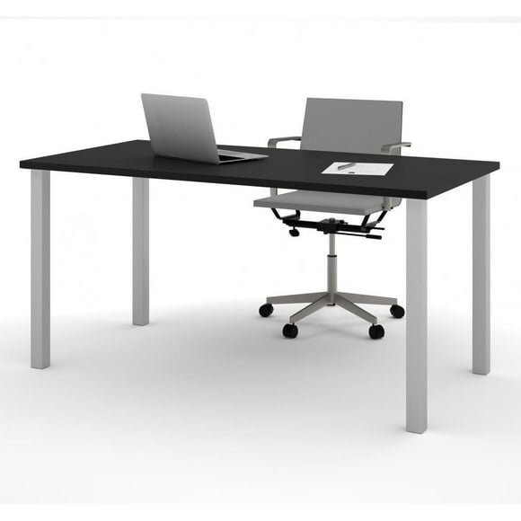 Table Bestar de 30 x 60 po avec pattes de métal carrées