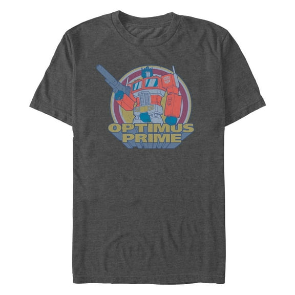 Men's Transformers Optimus Retro Logo Graphic T-Shirt